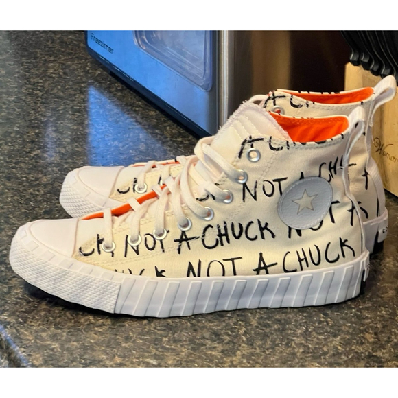 Converse Not A Chuck Hi-Top Beige Black Sneakers 8.5 - Picture 5 of 12